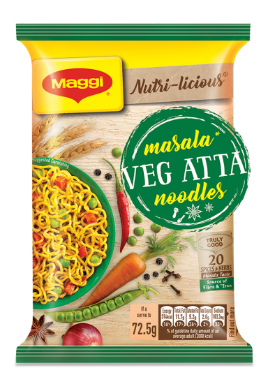 Maggi Nuti Licious Masla Veg Atta Noodles