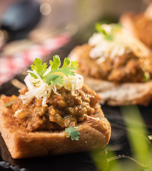 Cheesy Pav Bhaji Recipe