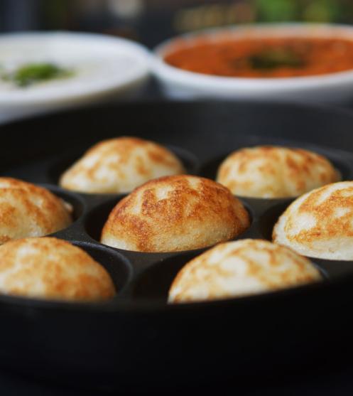 Rice Paniyaram-plating