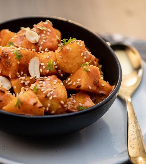 Sesame Peanut Jeera Aloo Recipe