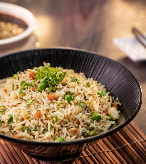Vegetable Fried Rice Plating