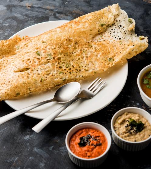 Rava Dosa-Plating