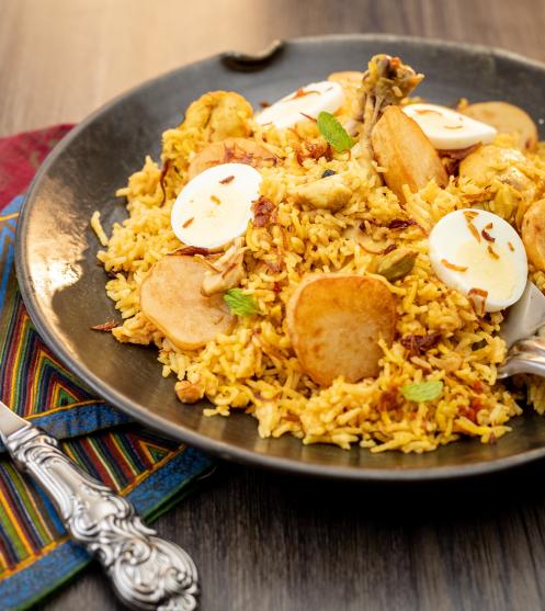 Kolkata-Style Chicken Biryani Recipe