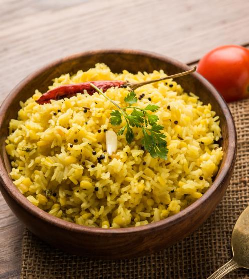 Moong Dal Khichdi- Plating