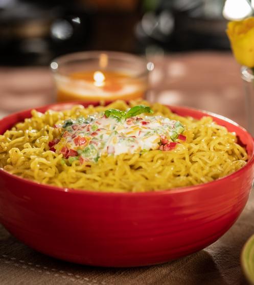 Cheesy Italiano MAGGI Noodles- Plating Image