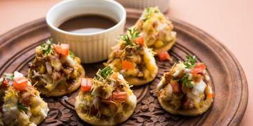 Achari Aloo Papdi Chaat Recipe